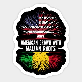 American Grown with Malian Roots USA Flag Sticker